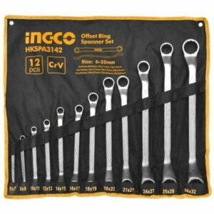 Ingco 12 Pieces Offset Ring Spanner Set - HKSPA3142