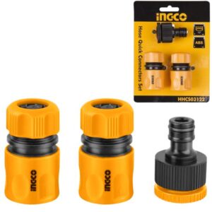 Ingco 3 Pieces Hose Quick Connectors Set - HHCS03122