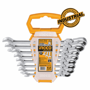 Ingco 8 Pieces Flexible Ratchet Spanner Set 8-19mm - HKSPAR1083