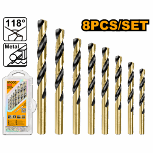 Ingco 8 Pieces HSS Rolling Twist Drill Bits Set - AKDB0801