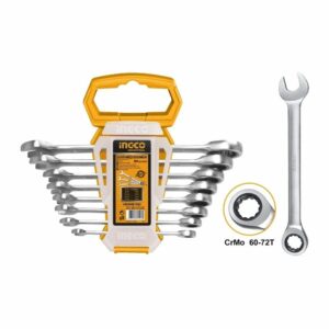 Ingco 8 Pieces Ratchet Spanner Set 8-19mm - HKSPAR1082