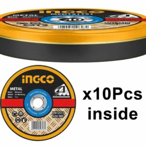 Ingco Abrasive Metal Cutting Disc 115mm X 1.2mm (10pcs) - MCD121155