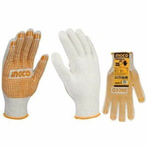 Ingco Knitted & PVC dots Gloves - HGVK05