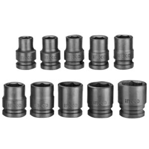Ingco ½″ 10 Pieces Impact Socket Set - HKISSD12101