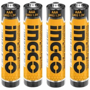 Ingco 4 Pieces 1.5V LR03 AAA Alkaline Battery - HAB3A01