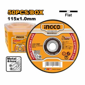 Ingco 50 Pieces Abrasive INOX Metal Cutting Disc 115 x 1.0mm  MCD1011550