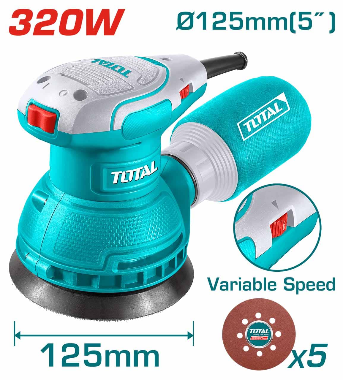 Total 320W Rotary Sander - TF2131256