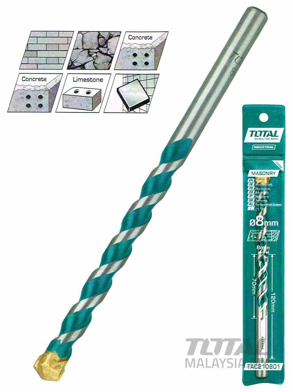 Total masonry drill bit - TAC211002