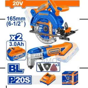 Wadfow cordless circular saw + multi tool combo set - WOS240981