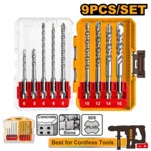 Ingco 9pcs SDS plus hammer drill bits set - AKDL30906