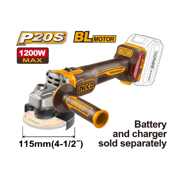Ingco angle cordless grinder - CAGLI221153