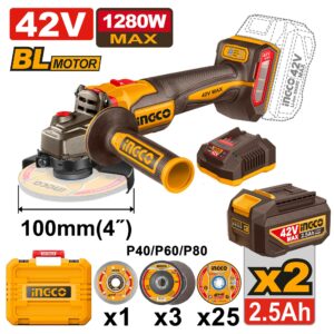 Ingco cordless angle grinder - CAGLI4128112