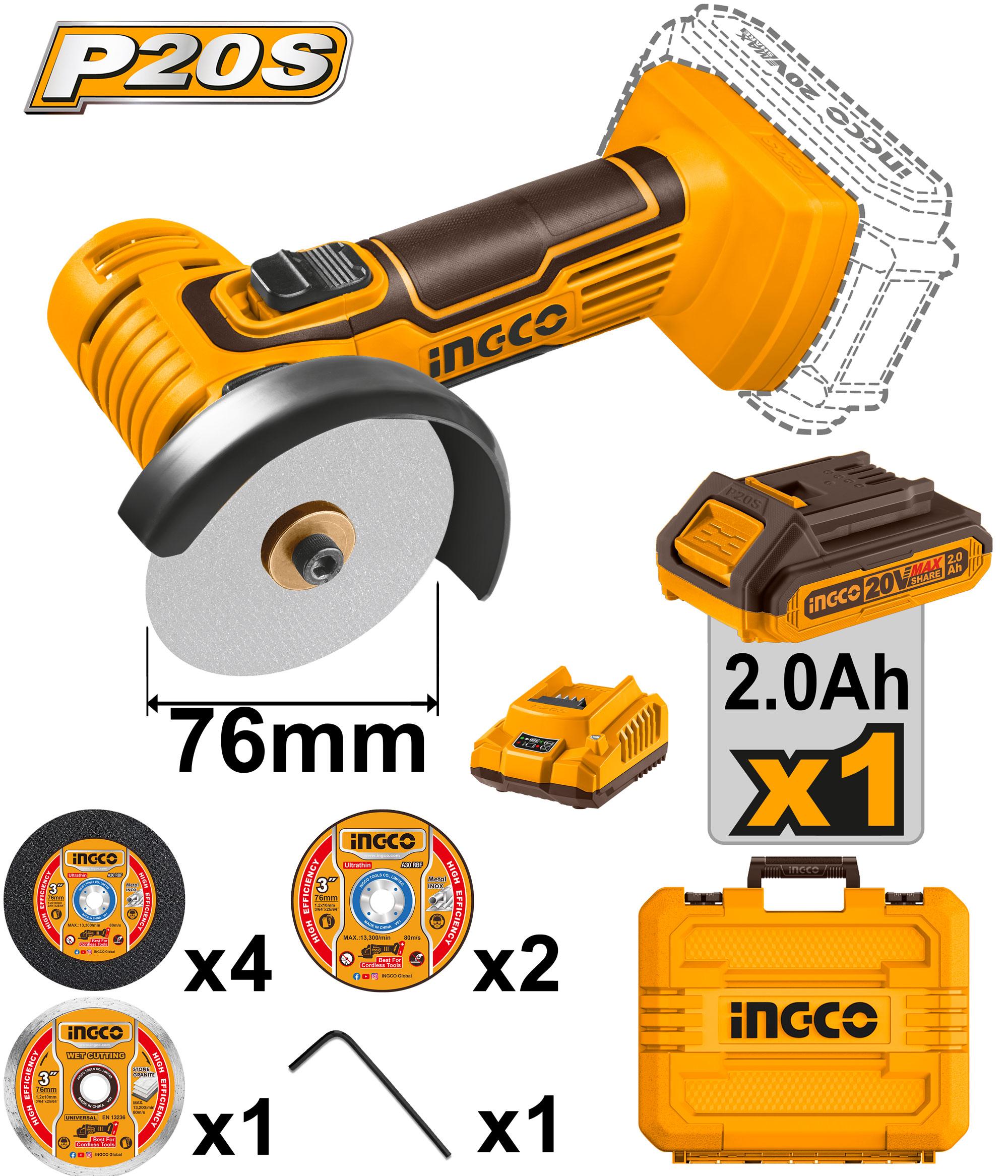 Ingco cordless mini cut-off tool - CAGLI76012