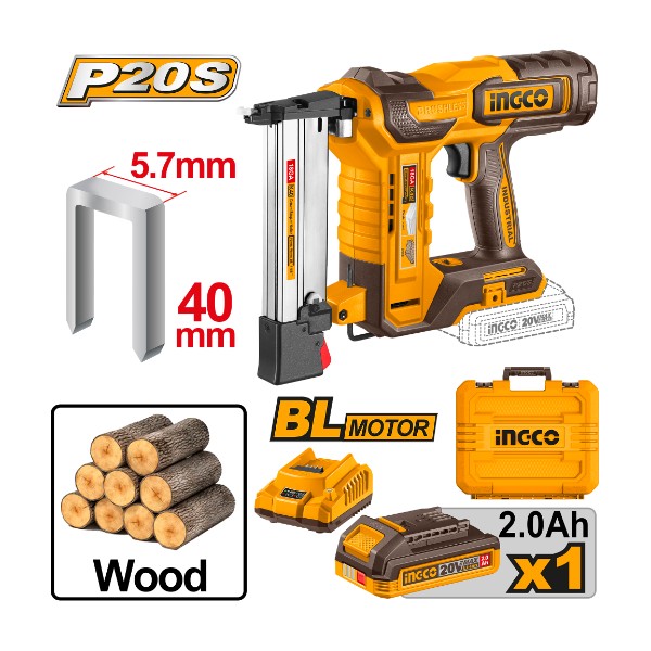 Ingco cordless crown stapler - CCSNLI6008