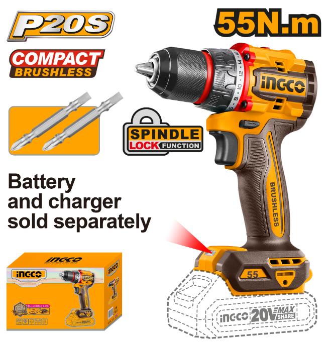 Ingco cordless compact brushless drill - CDLI205581