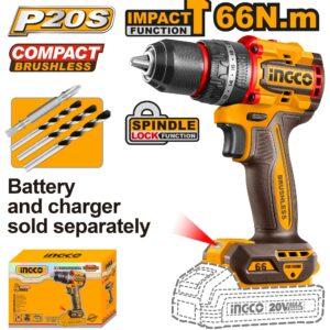 Ingco Compact Brushless Cordless Impact Drill - CIDLI206681