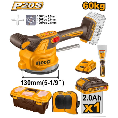 Ingco coedless tile vibration machine 20v 60kg-C6 - CTVLI20015