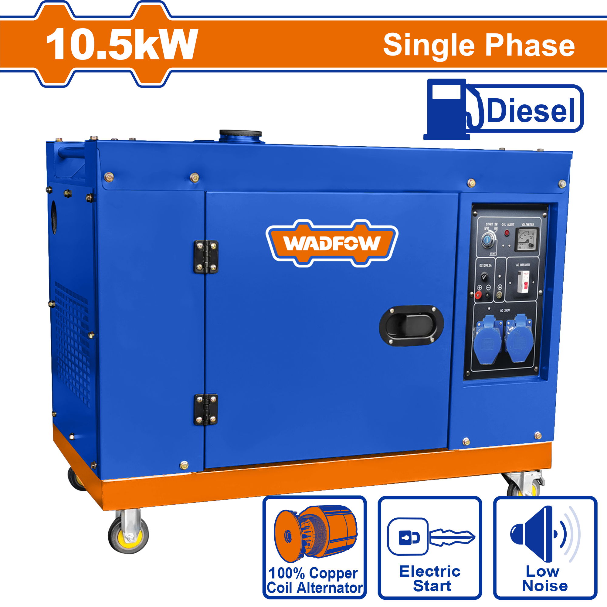 Wadfow silent diesel generator - WDG2A120