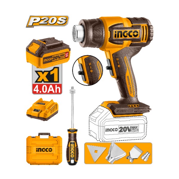 Ingco cordless heat gun - HGLI20065