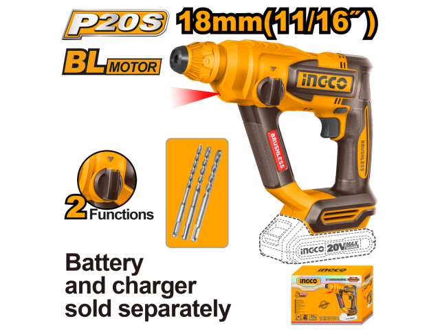 Ingco cordless rotary hammer - CRHLI20188