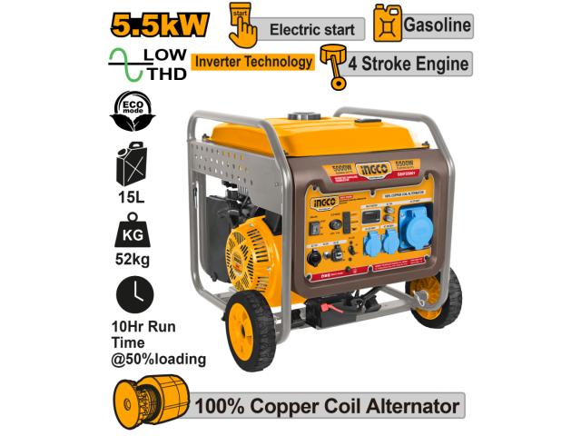 Ingco inverter gasoline generator - GEIF65006