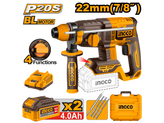 Ingco cordless rotary hammer - CRHLI212282