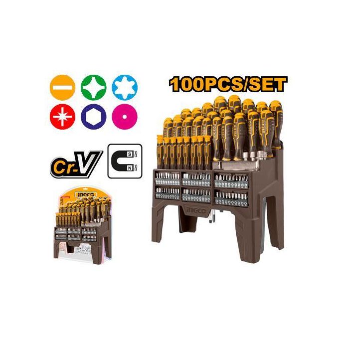 Ingco 100 Pieces Screwdriver Set - HKSD10028