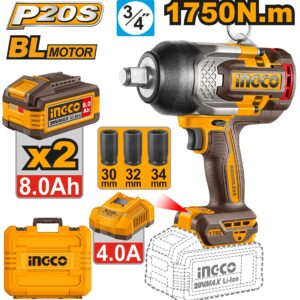 INGCO Cordless Impact Wrench - Lithium Ion Battery 20V -  CIWLI20175
