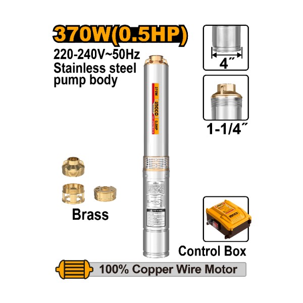 INGCO 4" Deep Well Pump 0.5HP - DWP37062