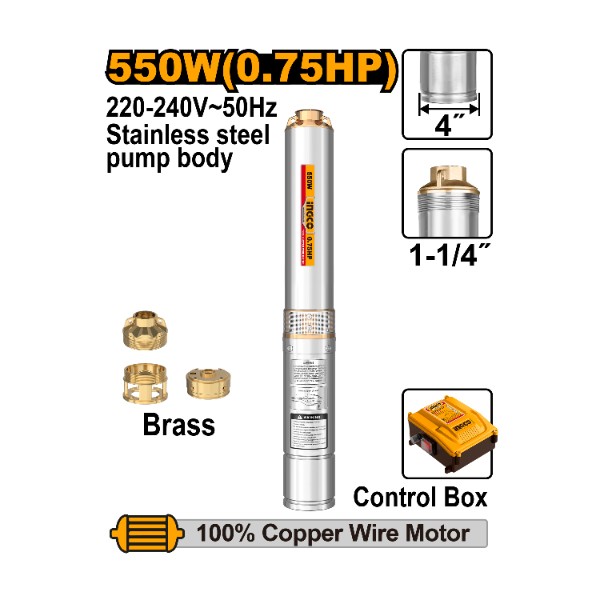 INGCO 4" Deep Well Pump 0.75 - DWP55062
