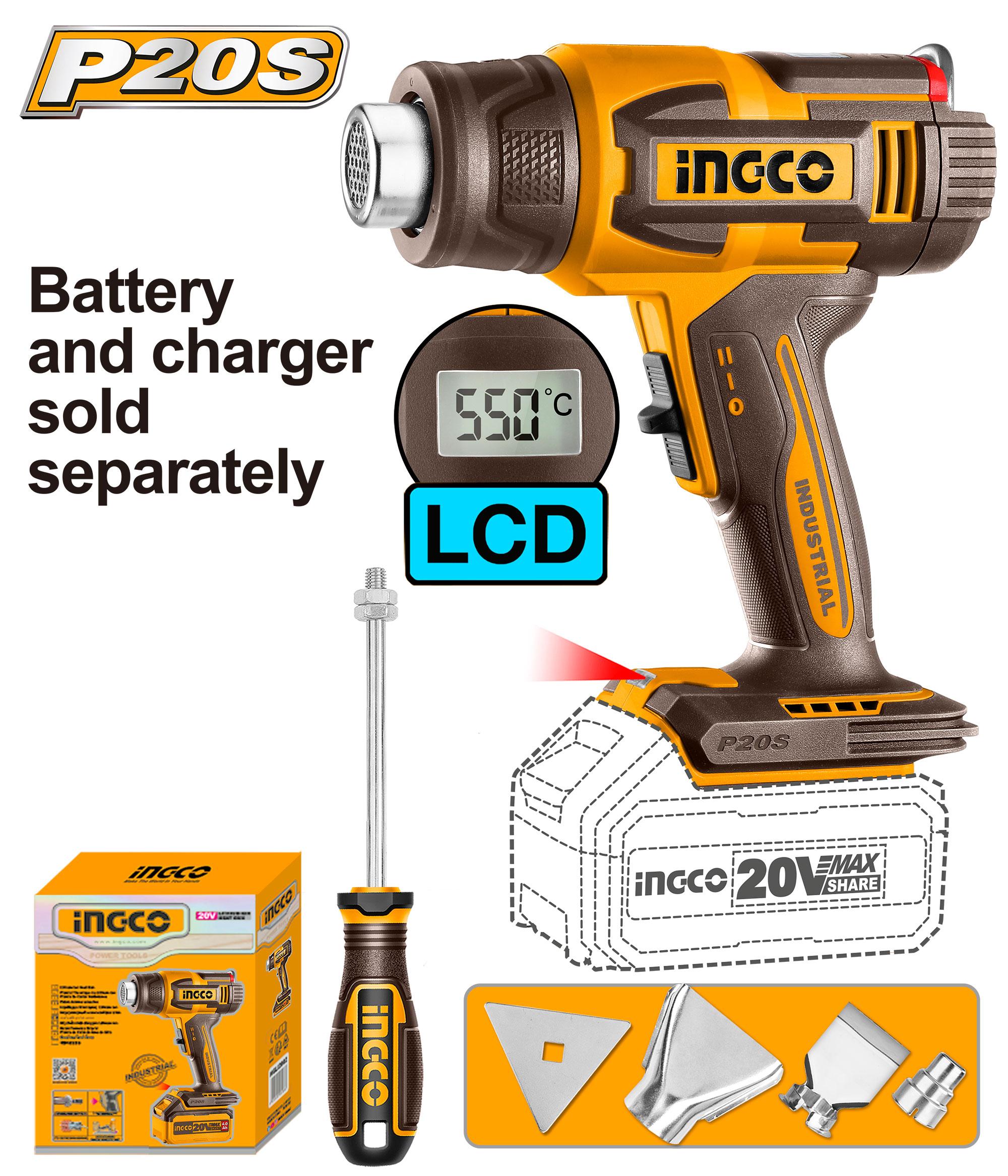 INGCO Cordless Heat Gun - HGLI2003