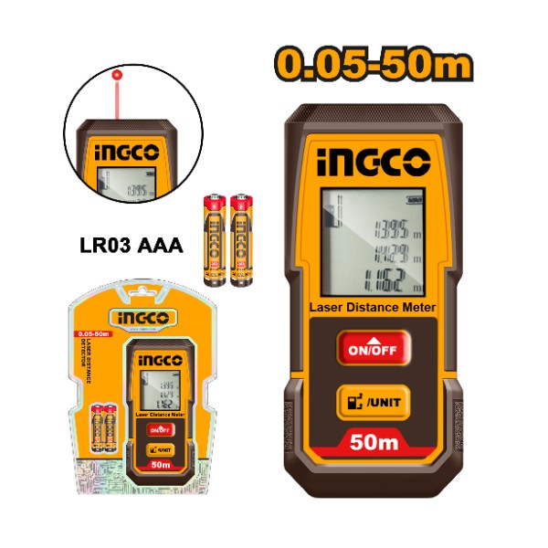 Ingco Laser Distance Detector 50m - HLDD0508