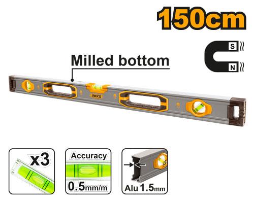 Ingco Spirit Level With Powerful Magnets  150CM-  HSL38150M