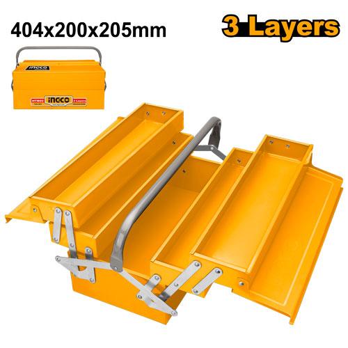 Ingco 3-Layer Steel Tool Box (404x 200 x 205mm) – HTB03