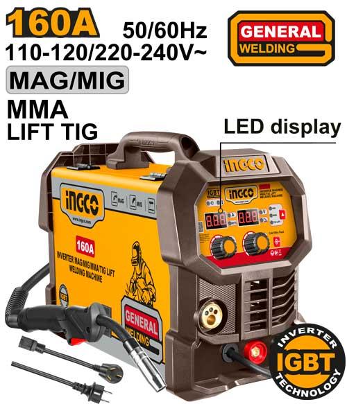 Ingco Inverter TIG/MMA Welding Machine 160A - ING-TIG16058