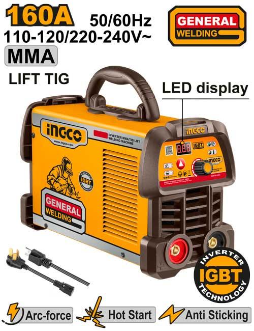 Ingco Inverter MMA Welding MachineI 160A - ING-MMA16059