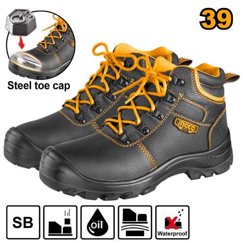 Ingco Safety Boots With Steel Toe Cap - SSH04SB.39