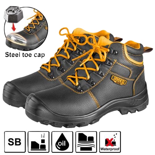 Ingco Safety Boots With Steel Toe Cap - SSH04SB.44