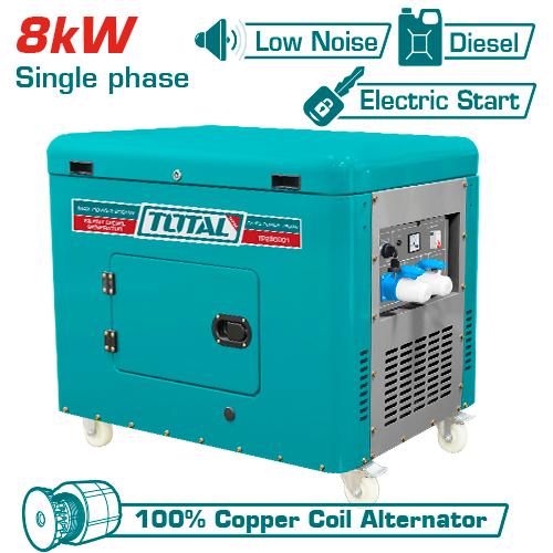 Total Single Phase Silent Diesel Generator 8KW - TP280001-1