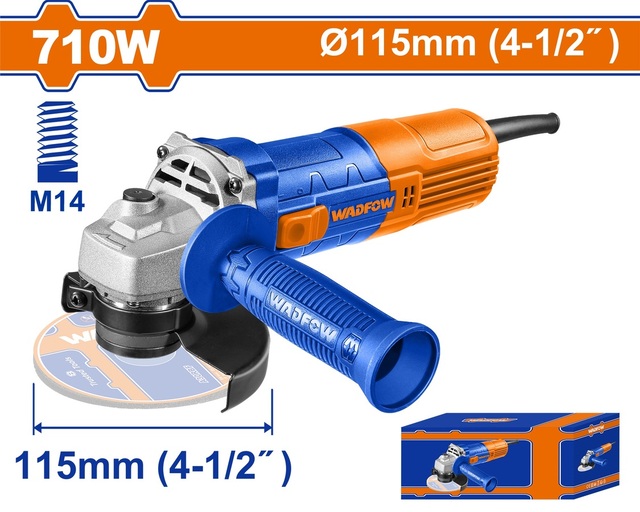 Wadfow 115mm (4-1/2") Angle Grinder 710W - WAG15761