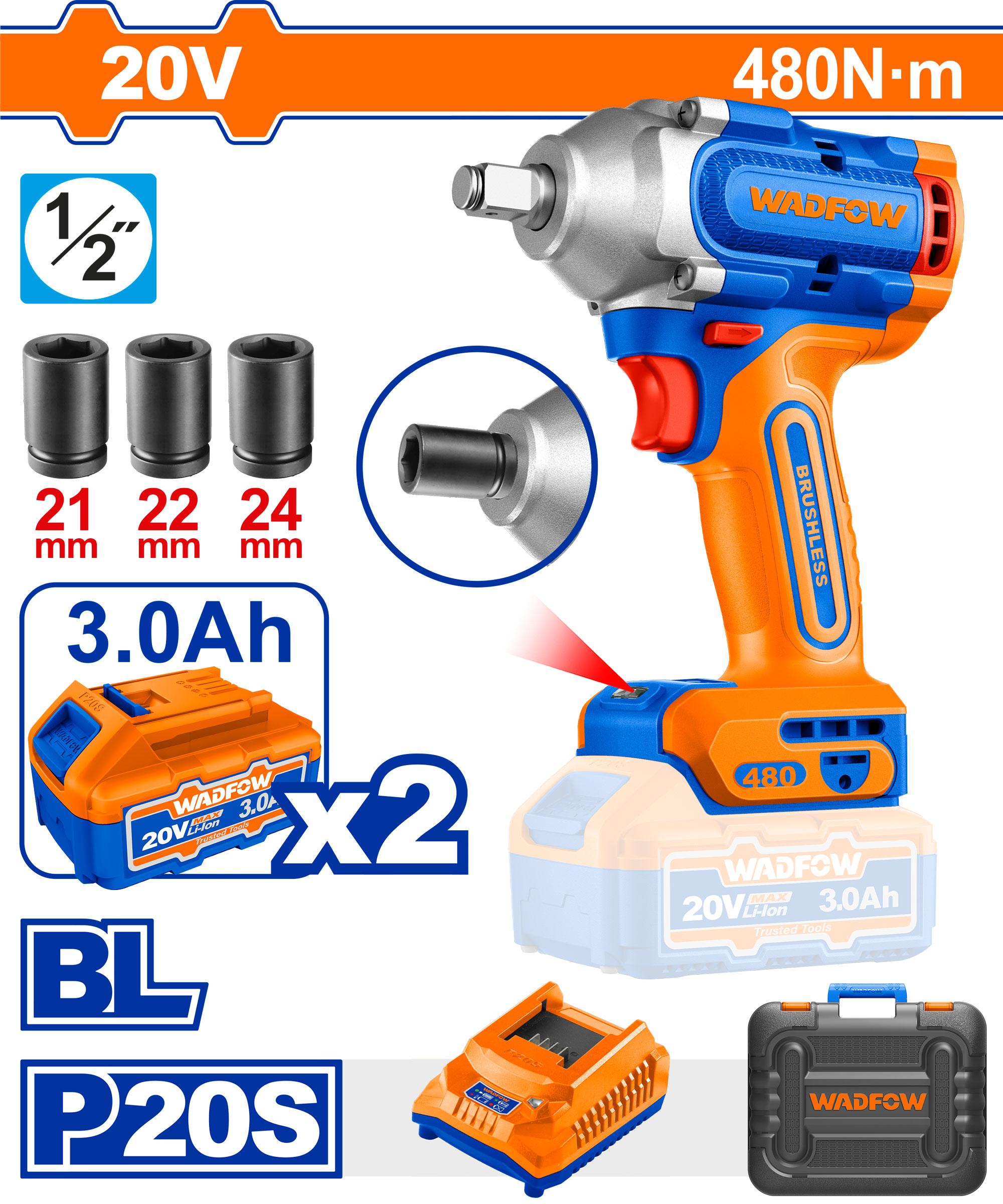 Wadfow cordless impact wrench - WCD1B48