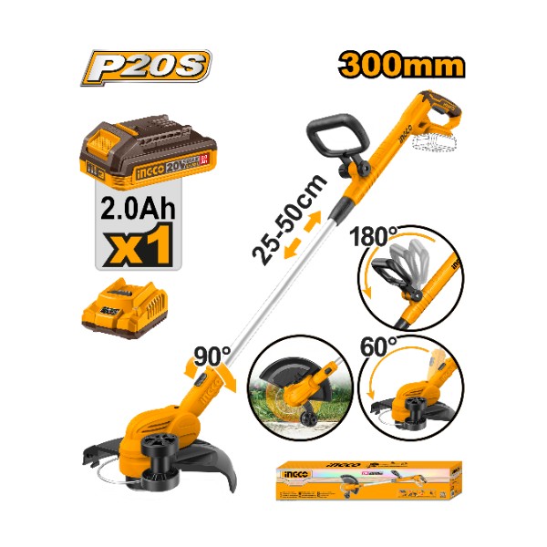 INGCO 20V Cordless Grass Trimmer 300mm - CGTLI203285