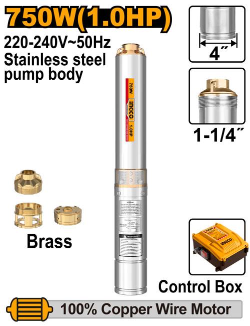 INGCO 4" Deep Well Pump 750W - DWP75062