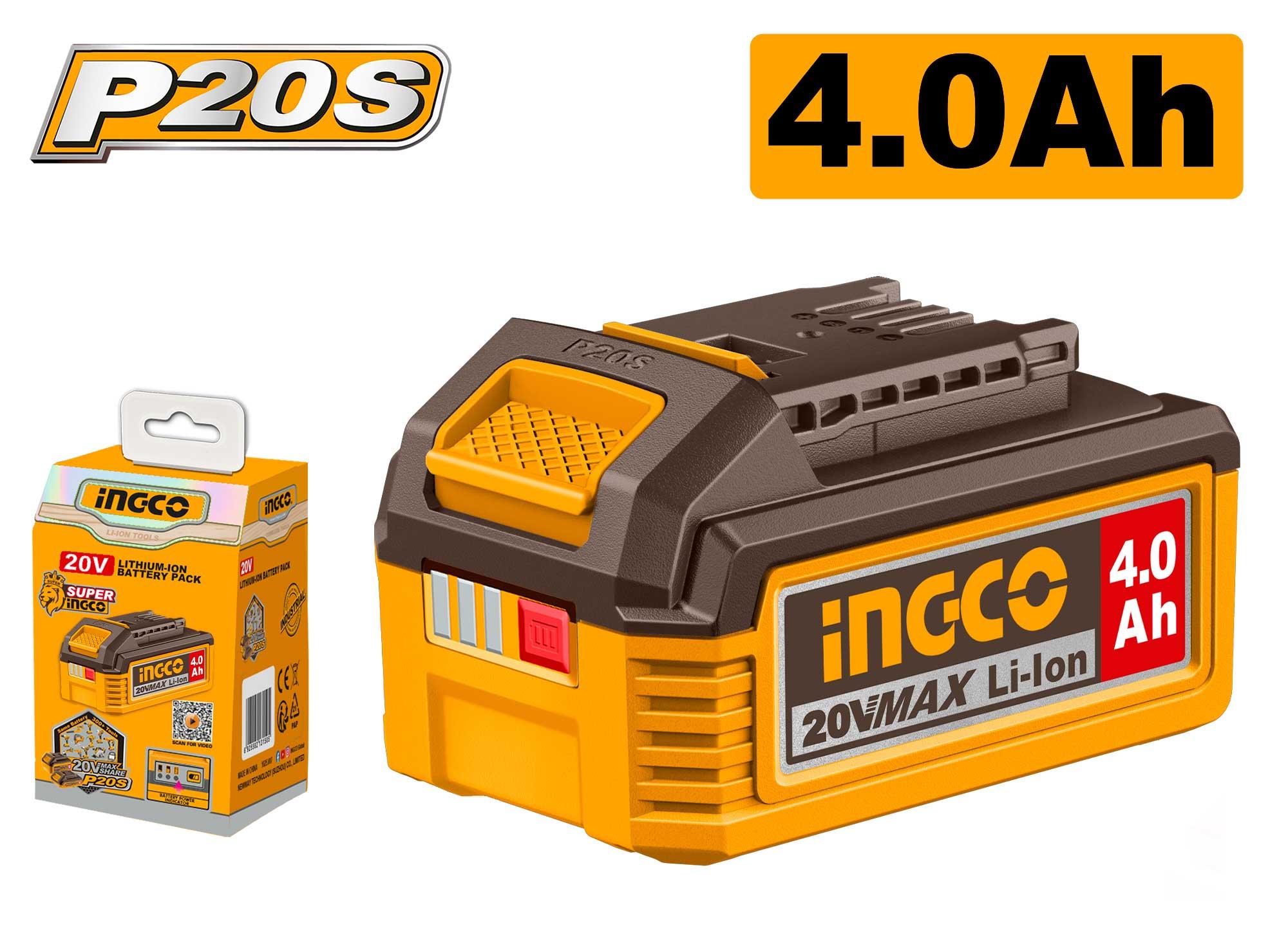 INGCO 20V Lithium-Ion Battery Pack 4.0AH - FBLI20021