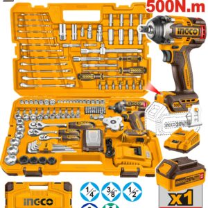 Ingco 20v 152 Pcs Cordless Impact Wrench Tools Set - HKTHP31521
