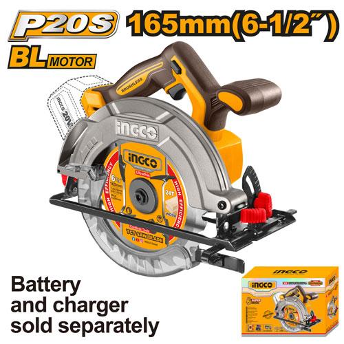INGCO 20V Cordless Circular 165mm(6-1/2") - CSLI16523