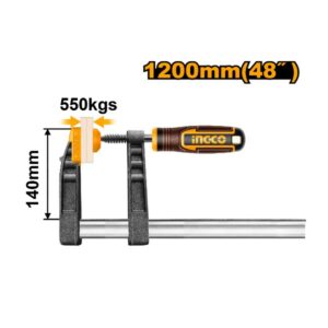 INGCO 1200mm(48") F Clamp With Handle - HFC021401