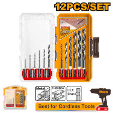 INGCO 12 Pcs HSS drill Bits Set - AKDL11206