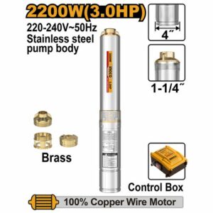 INGCO 2200W(3.0HP) 4" Deep Well Pump 220-240V - DWP220062