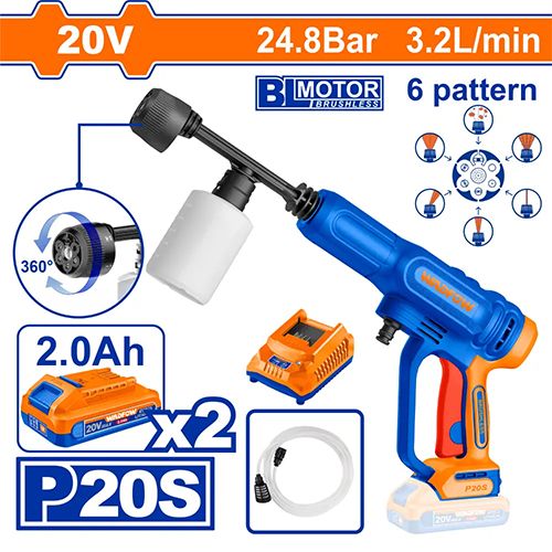 WADFOW Cordless Pressure Washer 3.2L - WQX11203